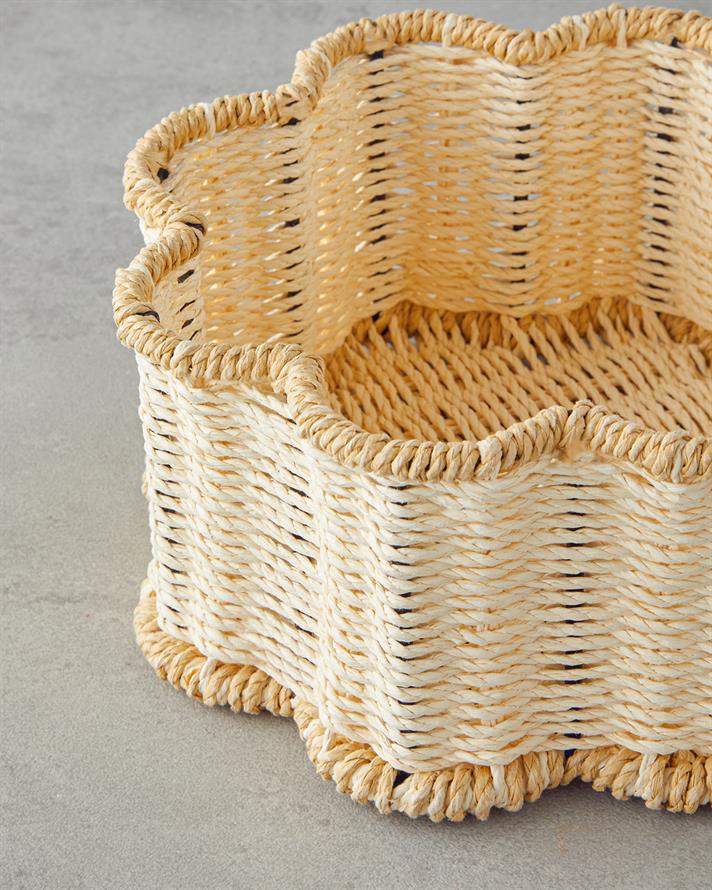 Flore Kağıt İp Sepet 1,5 cm Turuncu