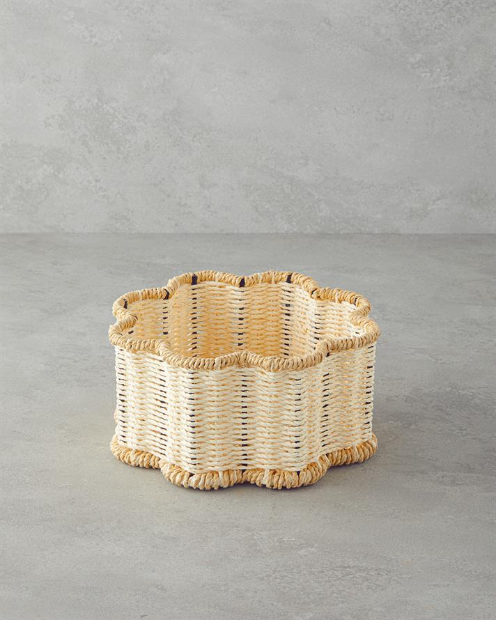 Flore Kağıt İp Sepet 1,5 cm Turuncu