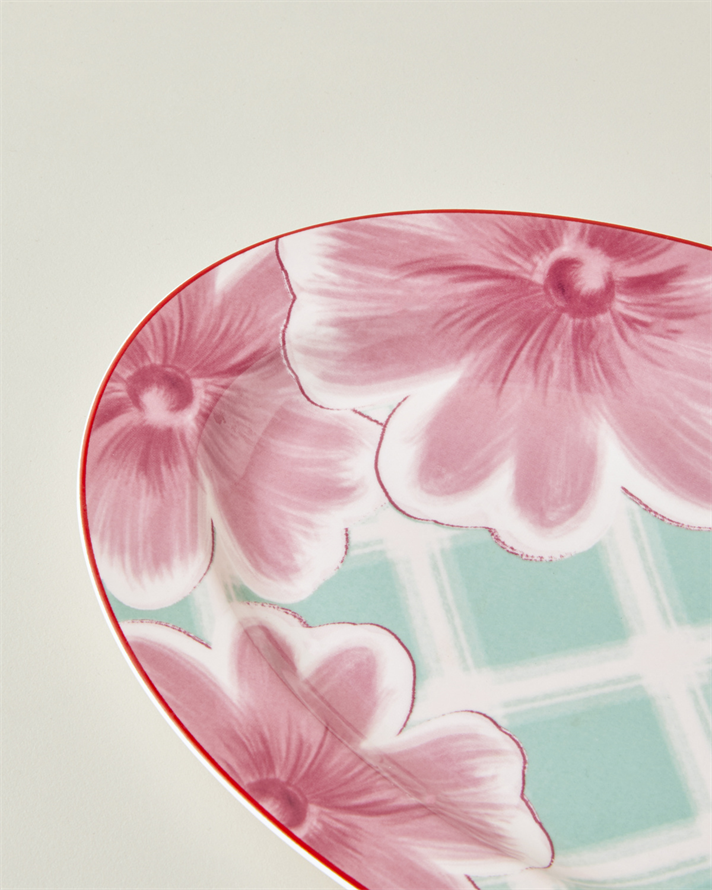 Floreline Bone Porselen Kayık Tabak 25,5 cm Renkli