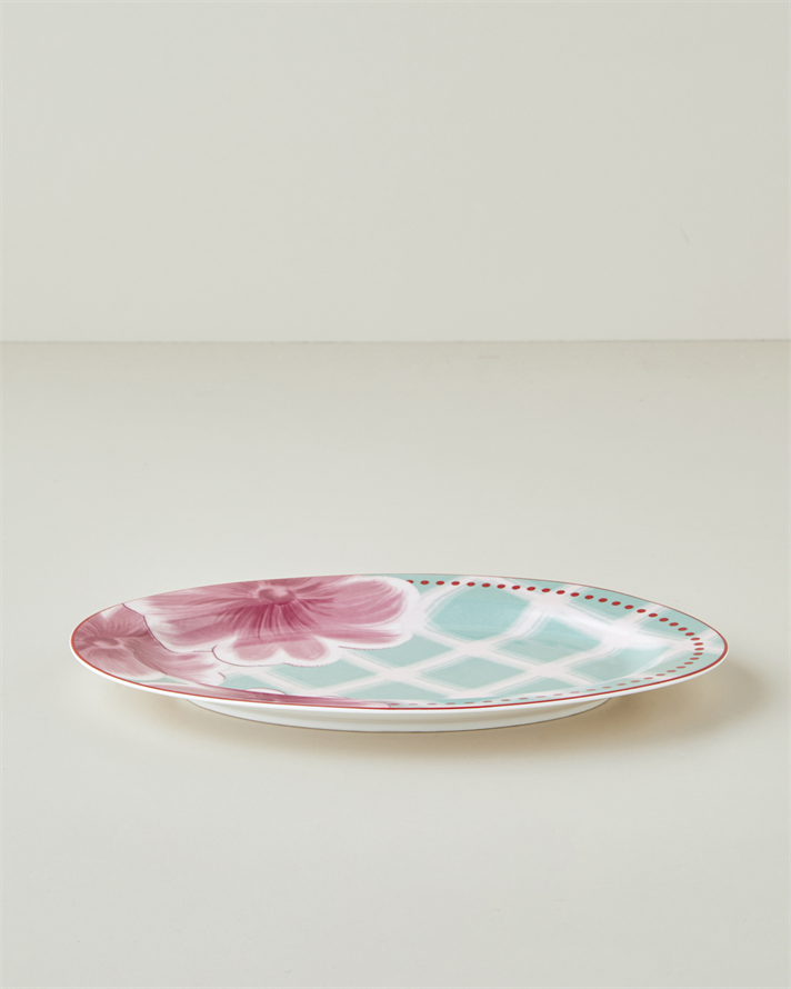 Floreline Bone Porselen Kayık Tabak 25,5 cm Renkli