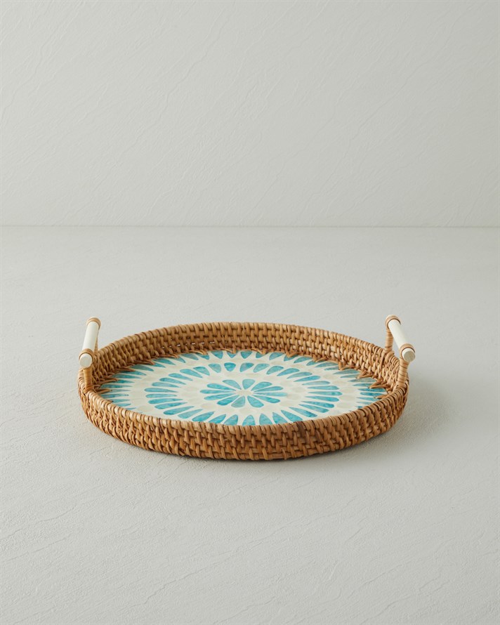 Florence Rattan Tepsi 28 cm Kahverengi