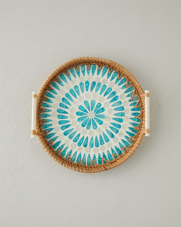 Florence Rattan Tepsi 28 cm Kahverengi