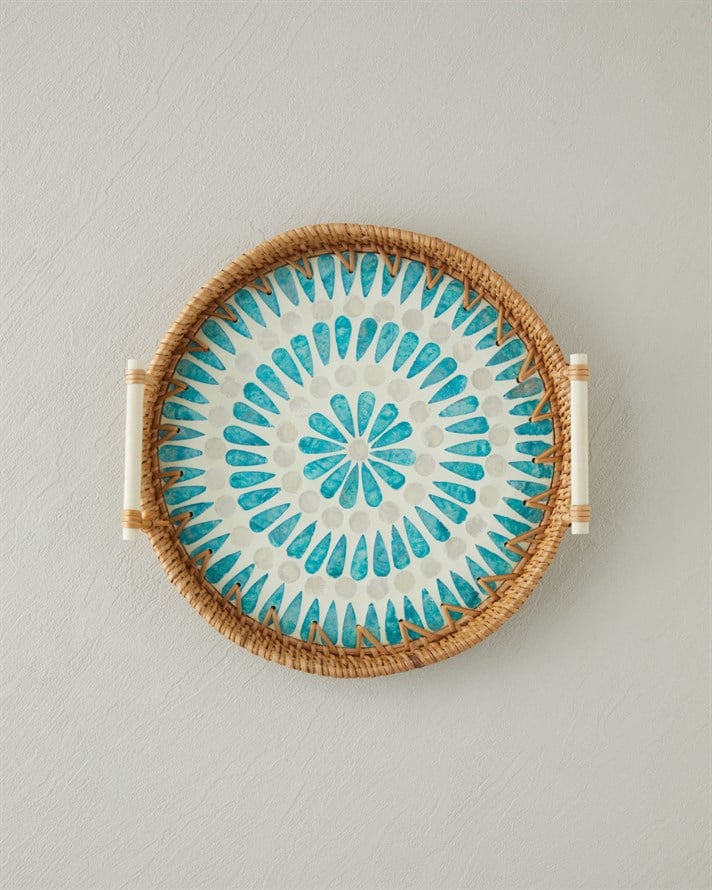Florence Rattan Tepsi 28 cm Kahverengi