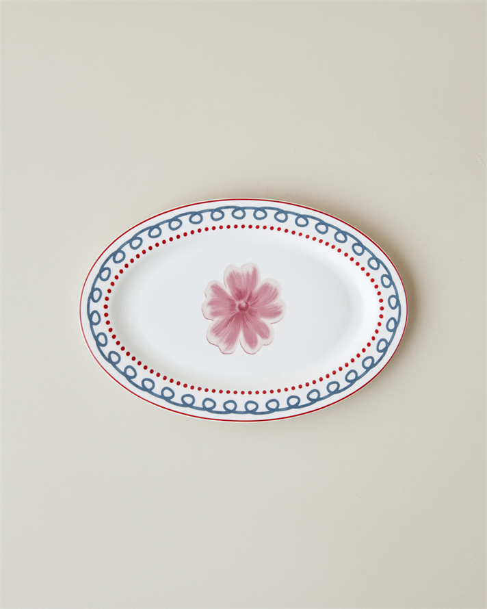 Florentis Bone Porselen Kayık Tabak 21,5 cm Renkli