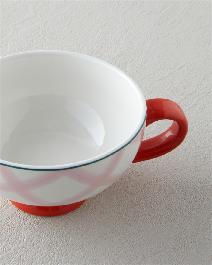 Florentis New Bone China Demlik Seti 400 – 290 ml Pembe - Yeşil