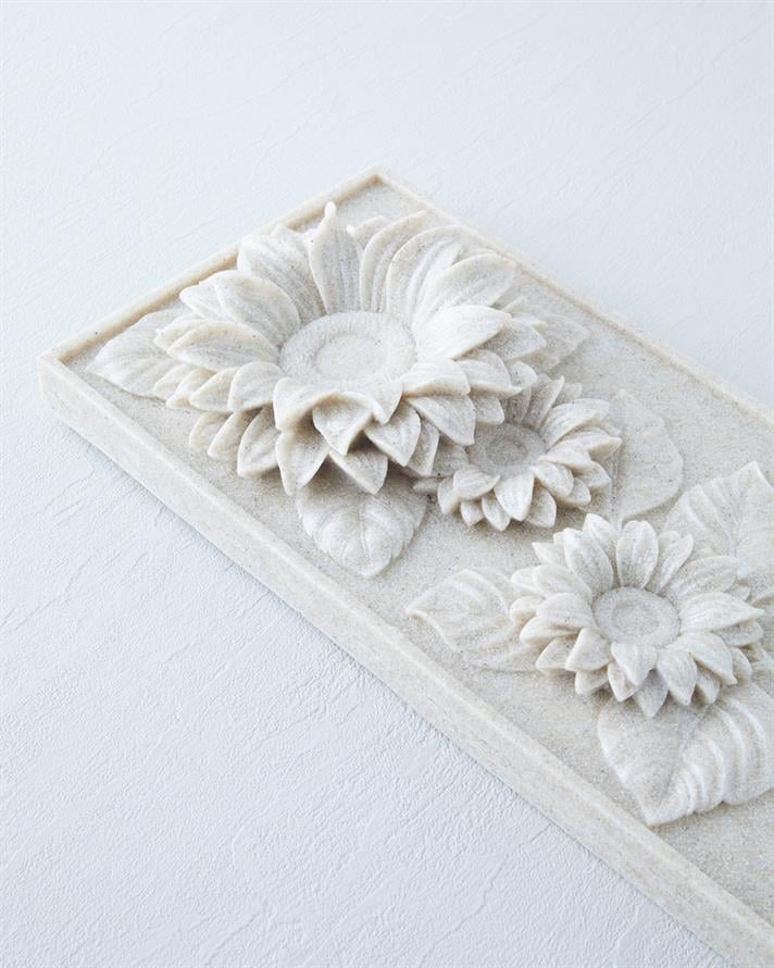 Flower Duvar Aksesuarı 17,5x5,5x34,5 cm Bej