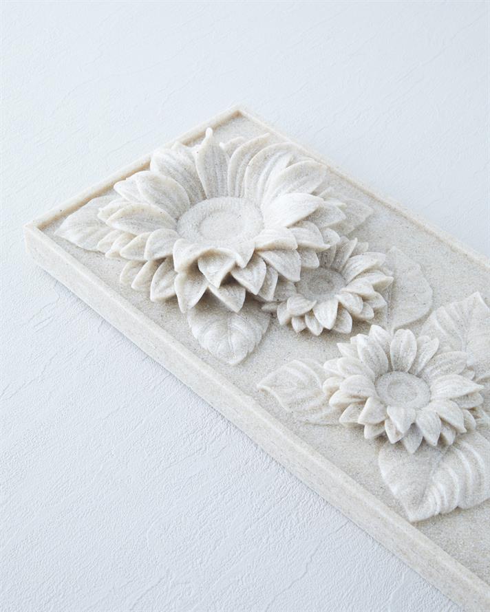 Flower Duvar Aksesuarı 17,5x5,5x34,5 cm Bej