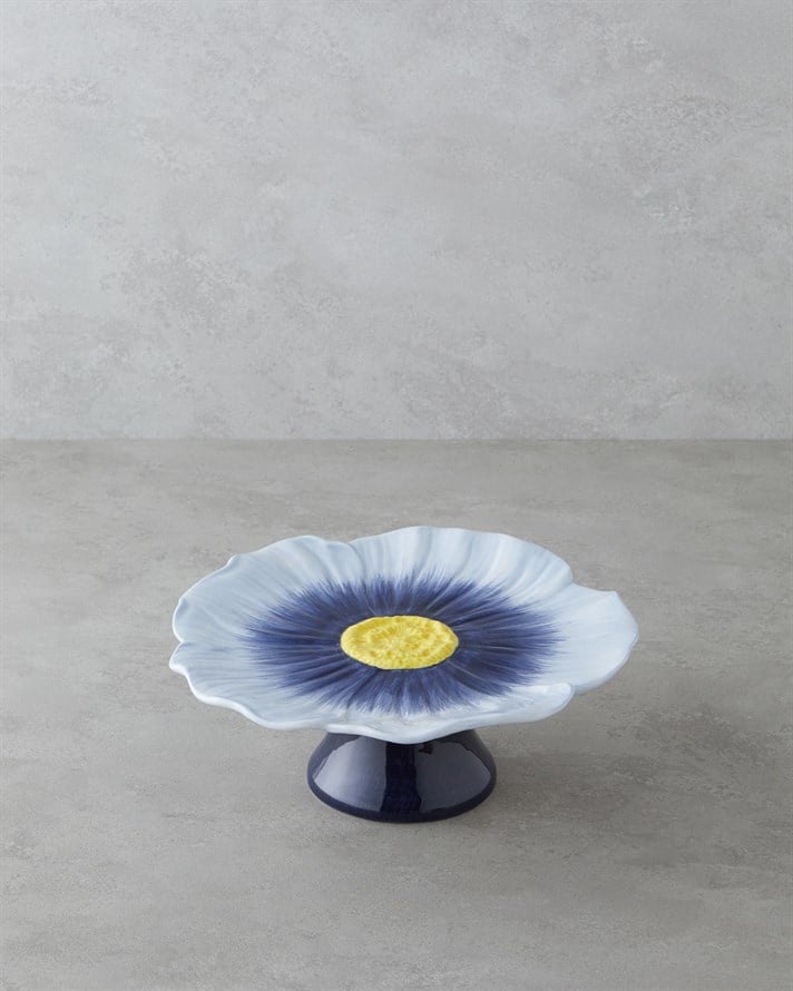 Flowerella Dolomite Kek Standı 26 cm Mavi
