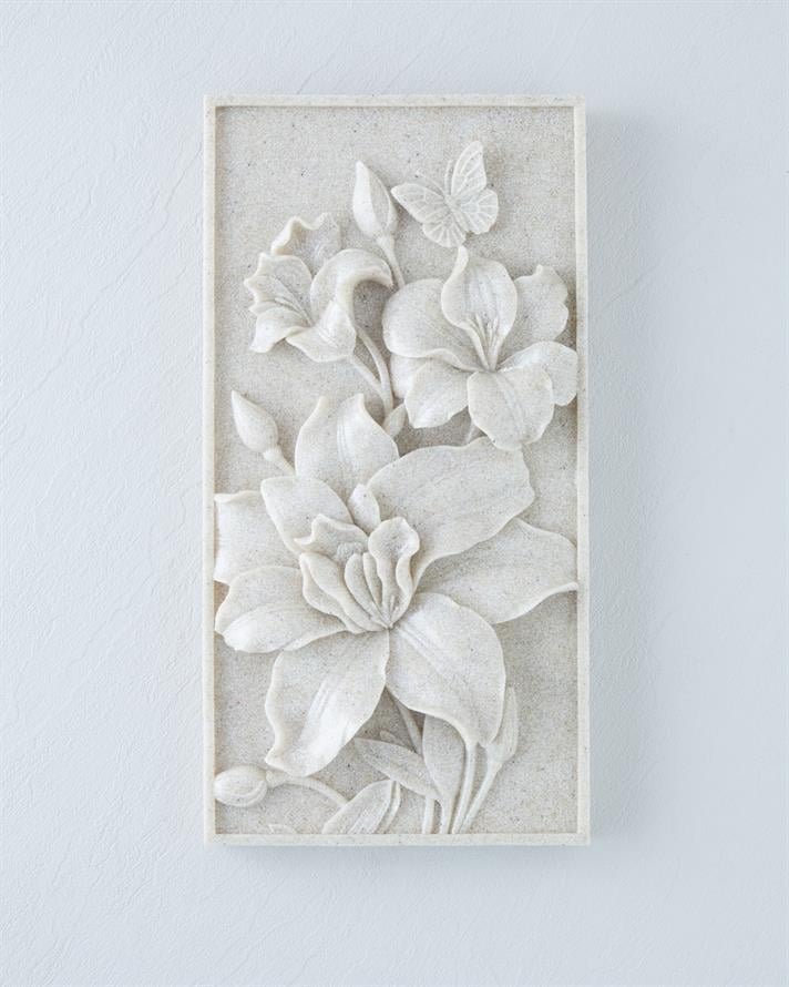 Flowers Duvar Aksesuarı 17,5x5x34,5 cm Bej