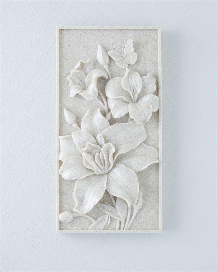 Flowers Duvar Aksesuarı 17,5x5x34,5 cm Bej