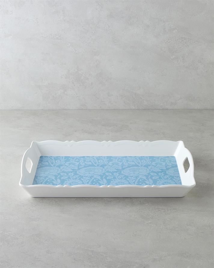 Flowery Melamin Tepsi 46x32 cm Renkli