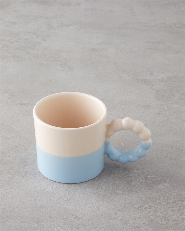 Flowly Seramik Kupa 260 ml Açık Mavi