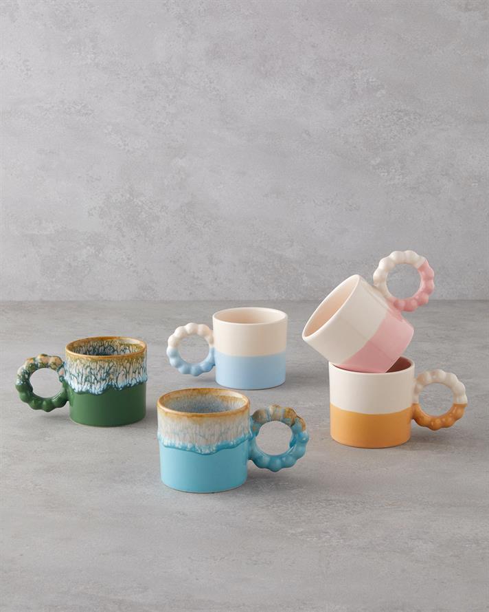 Flowly Seramik Kupa 260 ml Açık Mavi