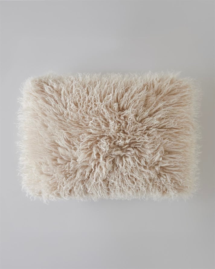 Fluffy Kırlent Kılıfı 35x50 cm Bej