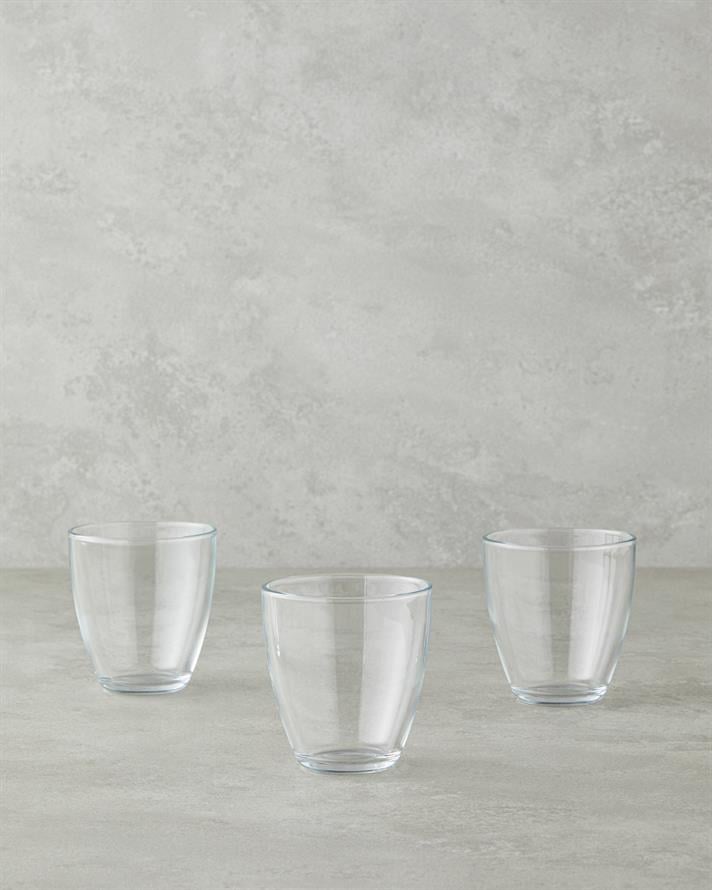 Flux Cam 3lü Bardak 285 ml Şeffaf