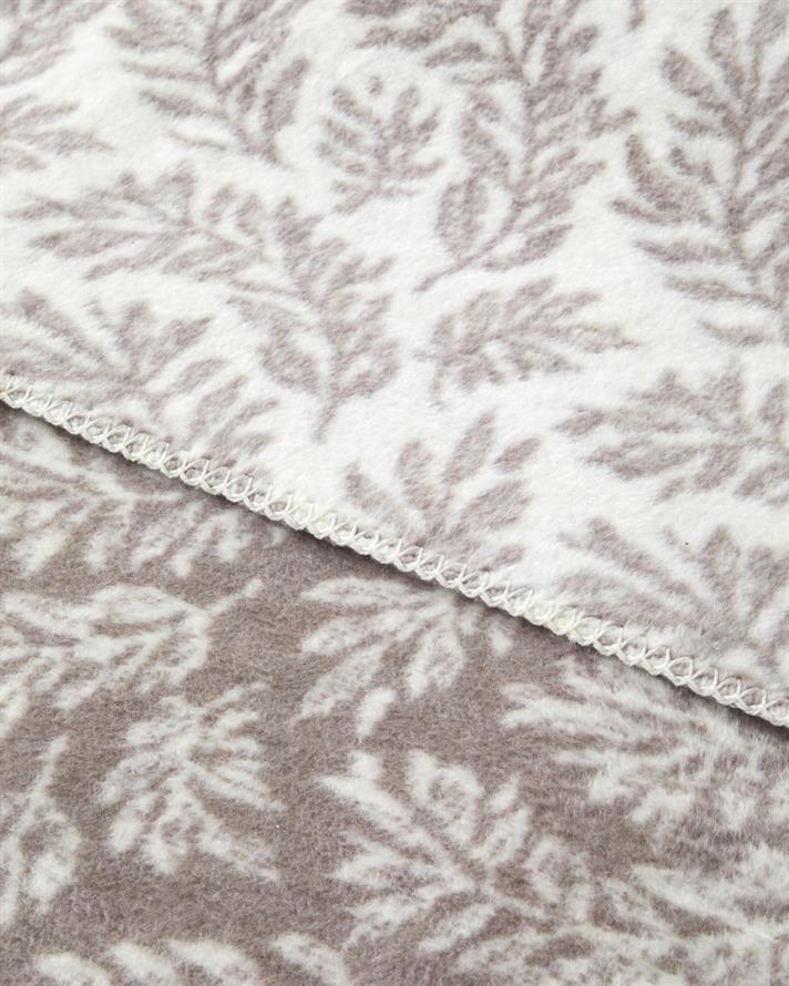 Foliage Pamuk Akrilik Tek Kişilik Battaniye 150x200 cm Çakıl Taşı