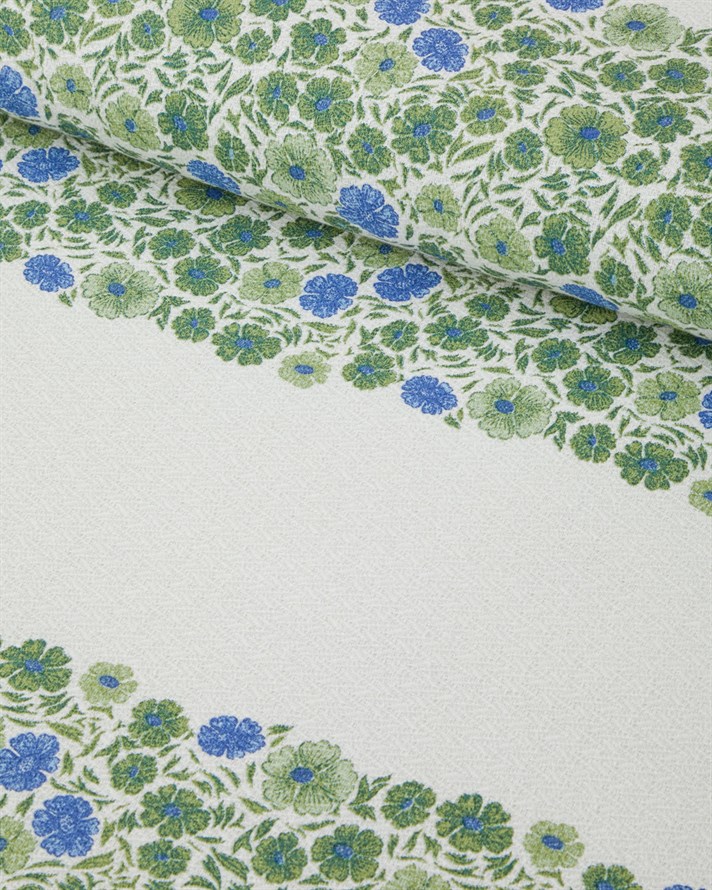 Forest Blossom Baskılı Pamuklu Çift Kişilik Pike 200x220 cm Yeşil