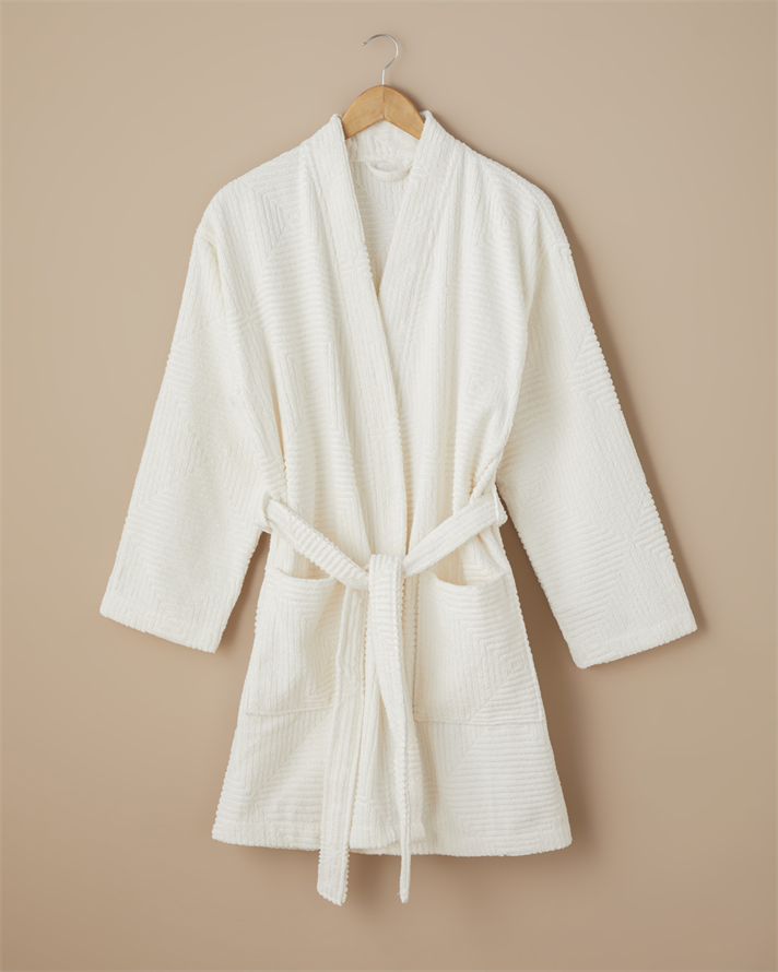 Frame Pamuk Bornoz Beyaz