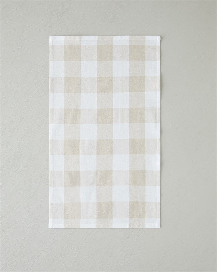 Fresh Grid Pamuk Polyester 2li Kurulama Bezi 30x50 cm Bej