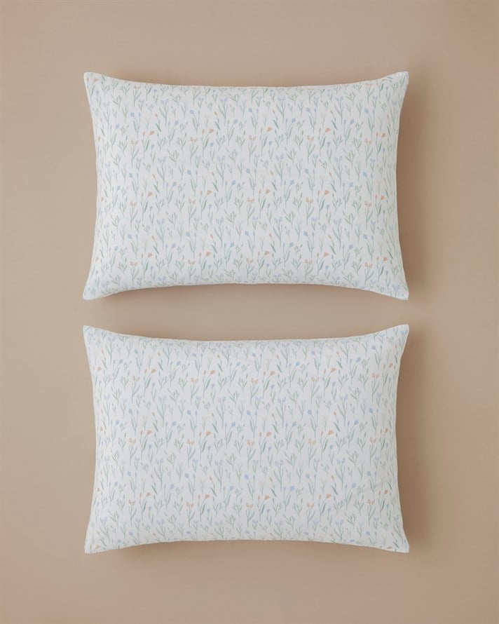 Fresh Sprout Kolay Ütülenir 2li Yastık Kılıfı 50x70 cm Yeşil-Sarı