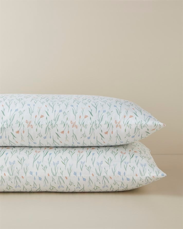 Fresh Sprout Kolay Ütülenir 2li Yastık Kılıfı 50x70 cm Yeşil-Sarı