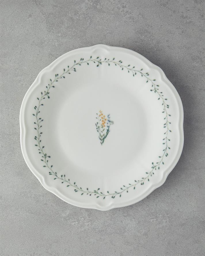 Frezya Porselen Yemek Takımı 24 Parça 6 Kişilik Sarı-Yeşil