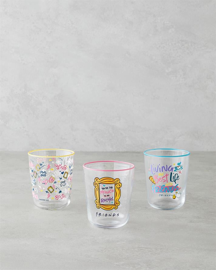 Friends Cam 3lü Lisanslı Bardak 315 Ml Renkli