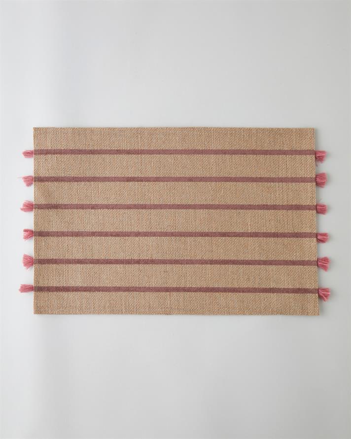 Fringe Jüt 2li Amerikan Servis 30x45 cm Pembe