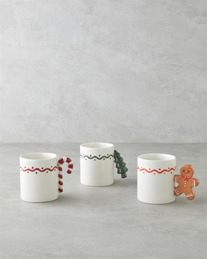 Frosty Gingerman Stoneware Kupa 330 ml Kırmızı-Kahverengi