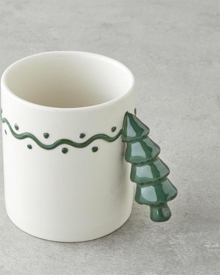 Frosty Tree Stoneware Kupa 330 ml Yeşil