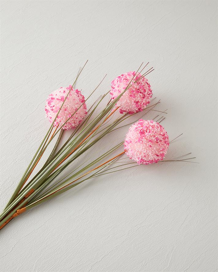 Fruit Branch Tek Dal Yapay Çiçek 63 cm Pembe