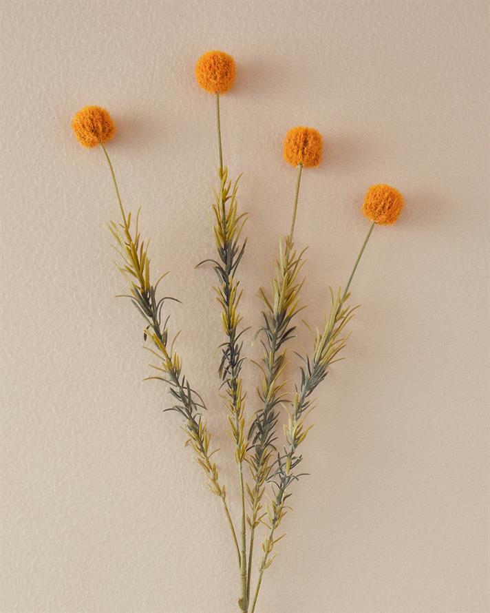 Fruıt Spray Tek Dal Yapay Çiçek Sarı