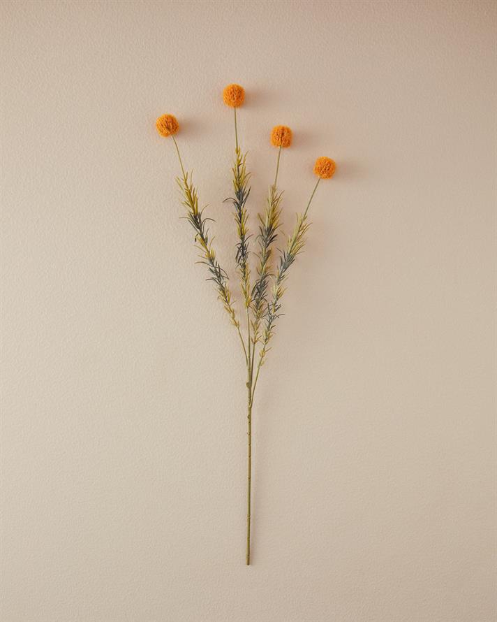 Fruıt Spray Tek Dal Yapay Çiçek Sarı