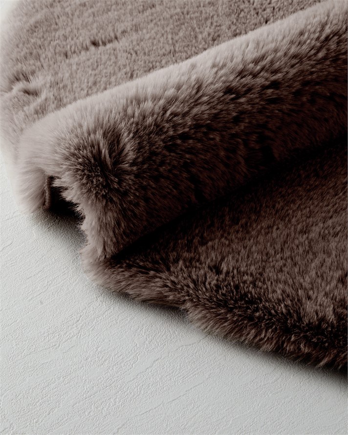 Furry Pelüş Halı 120 cm Acı Kahve