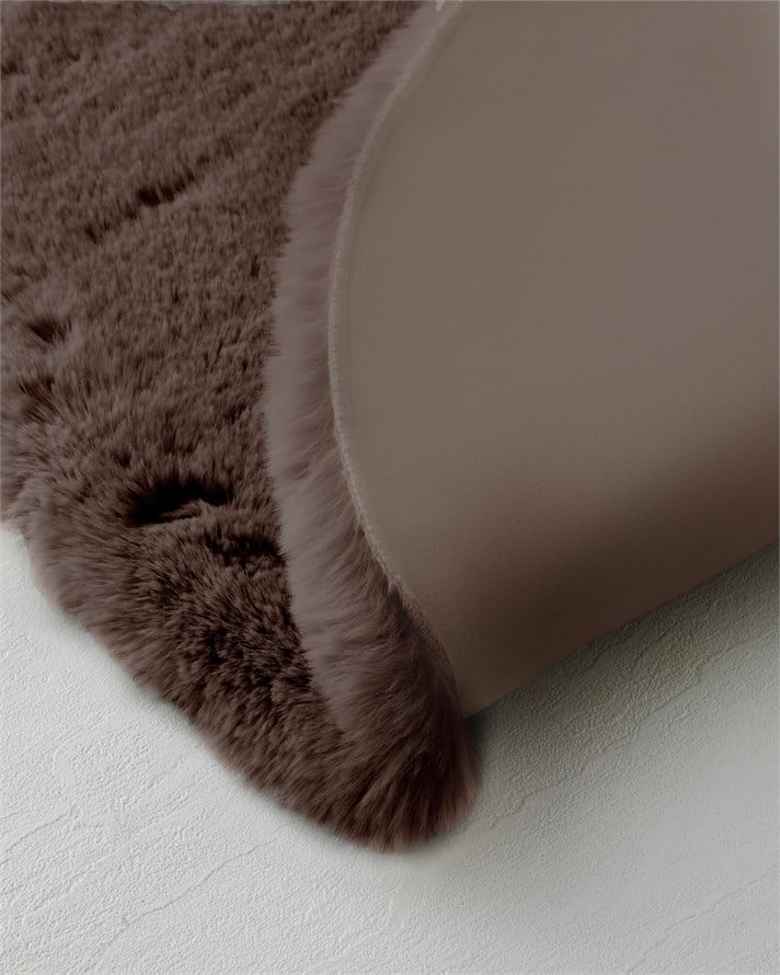 Furry Pelüş Halı 90 cm Acı Kahve