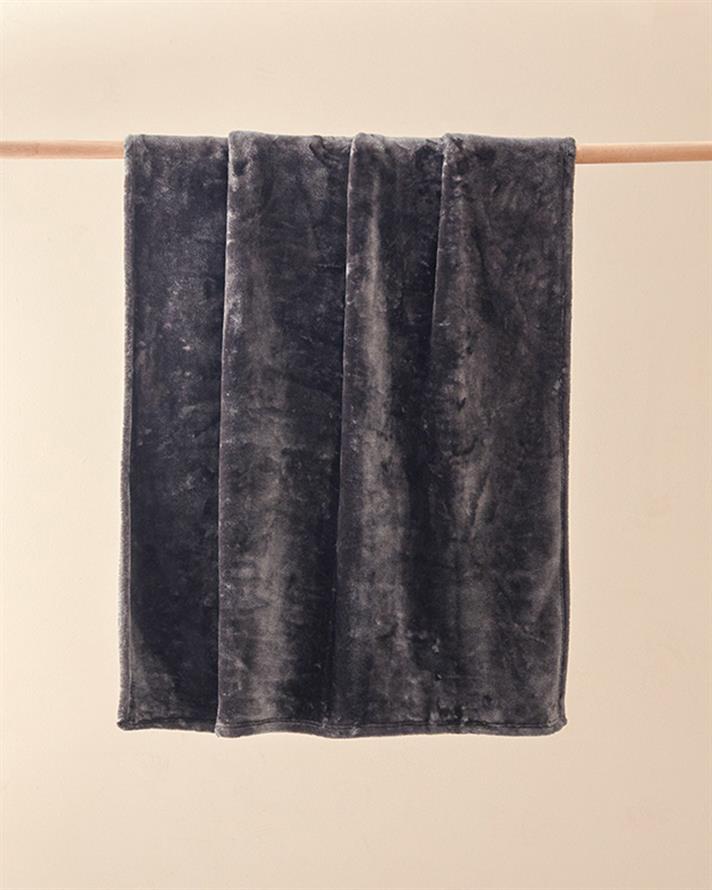 Furry Super Soft Tv Battaniyesi Antrasit