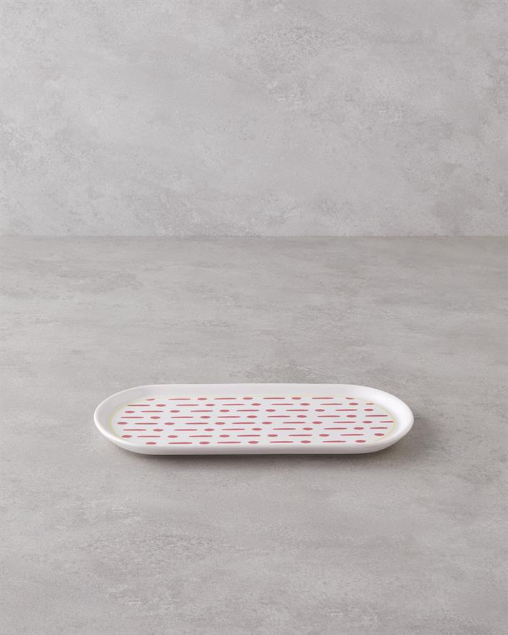 Fusion Seramik Kayık Tabak 27 cm Pembe