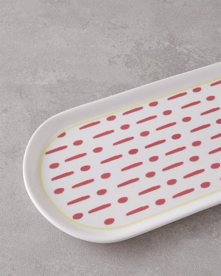 Fusion Seramik Kayık Tabak 27 cm Pembe