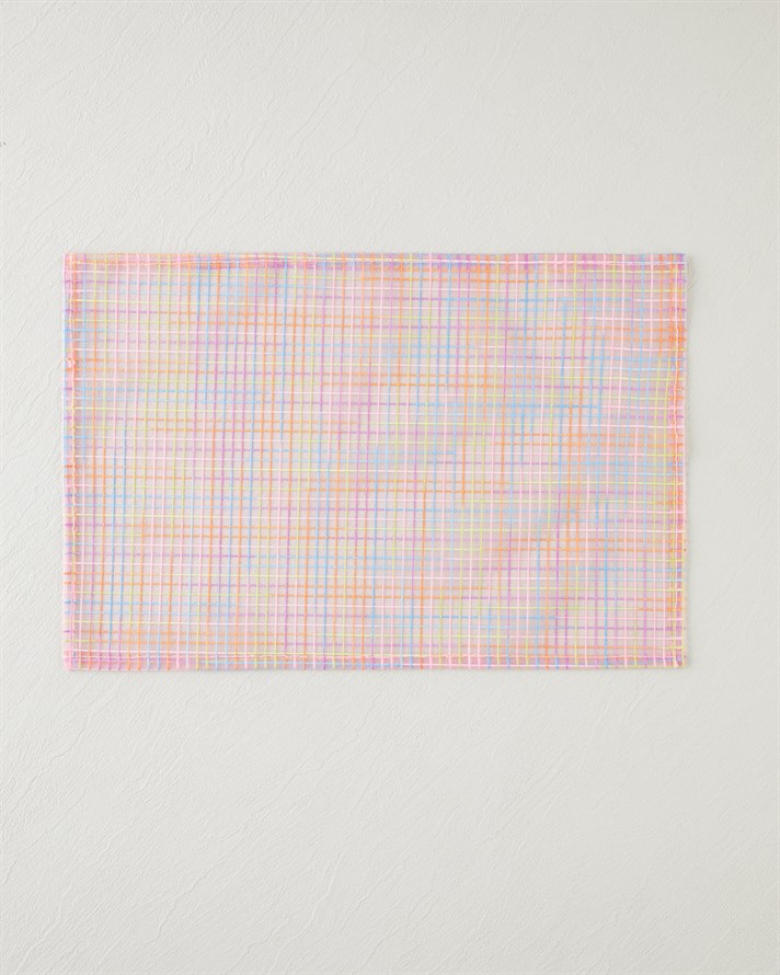 Galaxy Stripes Polyester 4lü Amerikan Servis 30x45 cm Pembe