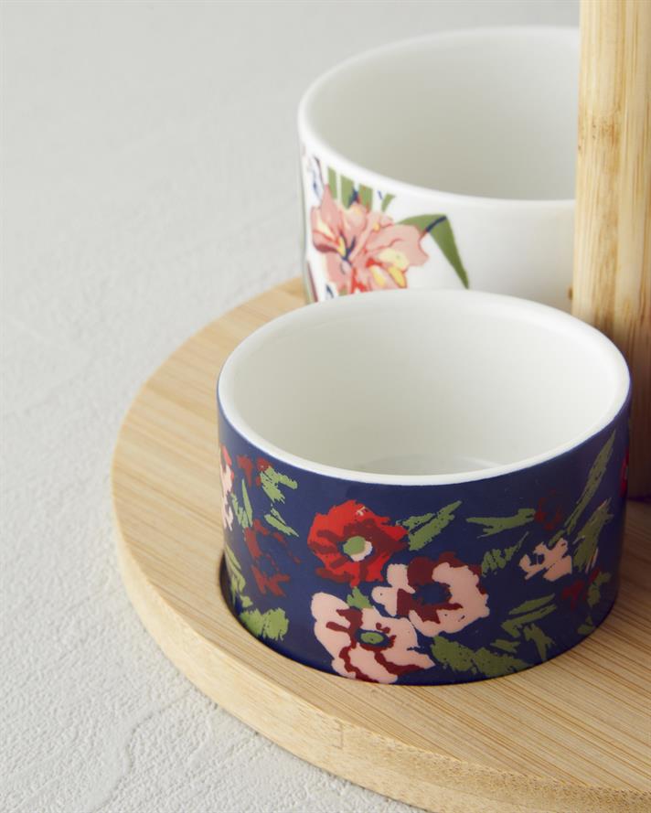 Garden Charm Stoneware 4 Parça Sunumluk 20 cm Renkli