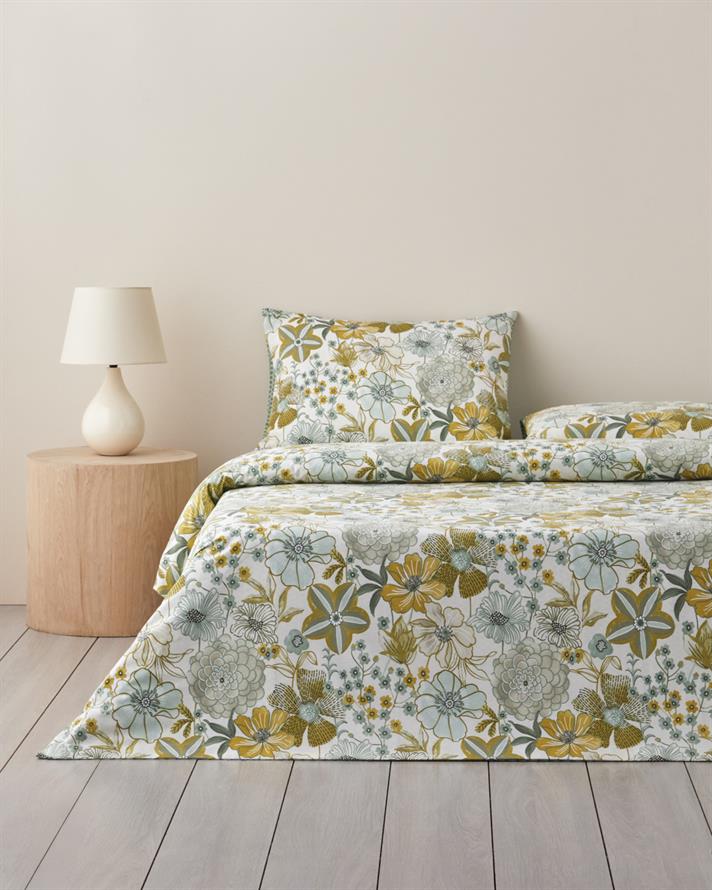 Garden Glory Pamuk Çift Kişilik Nevresim Takımı 200x220 cm Yeşil