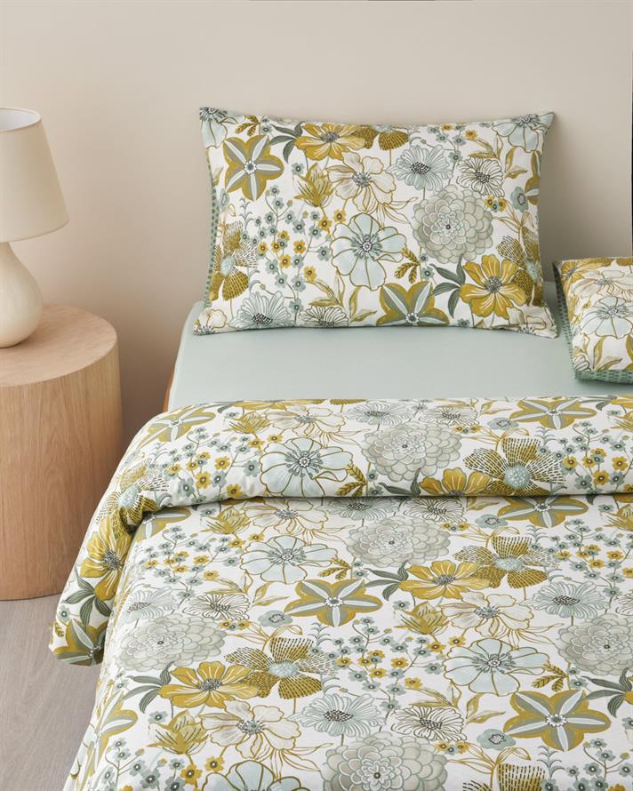 Garden Glory Pamuk Çift Kişilik Nevresim Takımı 200x220 cm Yeşil