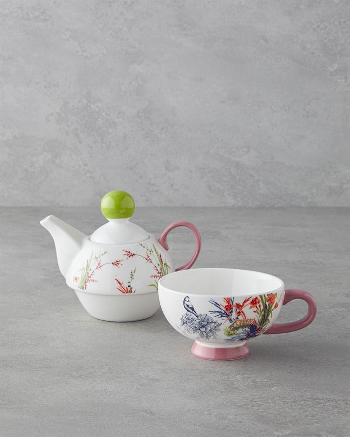 Garden New Bone China Demlik 400 ml Yeşil