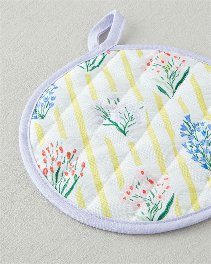 Garden Petals 2li Fırın Eldiveni ve Tutacak Seti Sarı