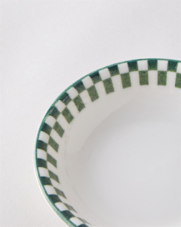 Gardenia Porselen Çerezlik 11 cm Beyaz - Yeşil