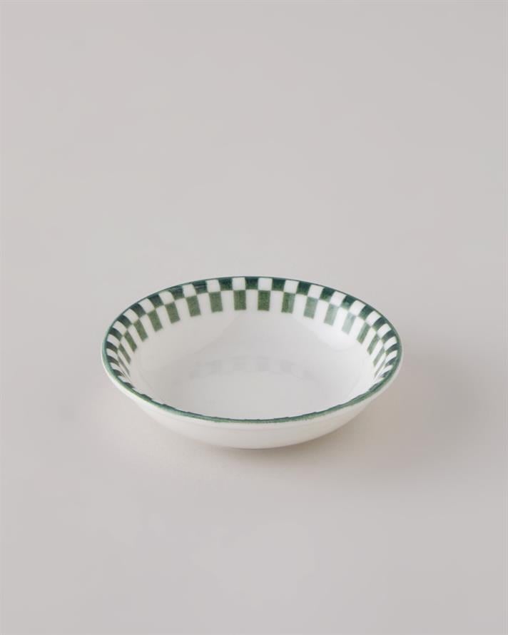 Gardenia Porselen Çerezlik 11 cm Beyaz - Yeşil