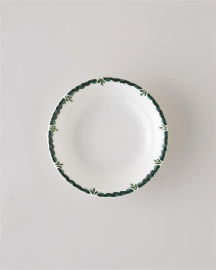 Gardenia Porselen Çerezlik 11 cm Yeşil