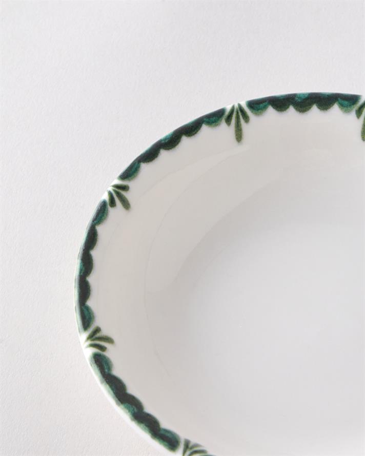 Gardenia Porselen Çerezlik 11 cm Yeşil