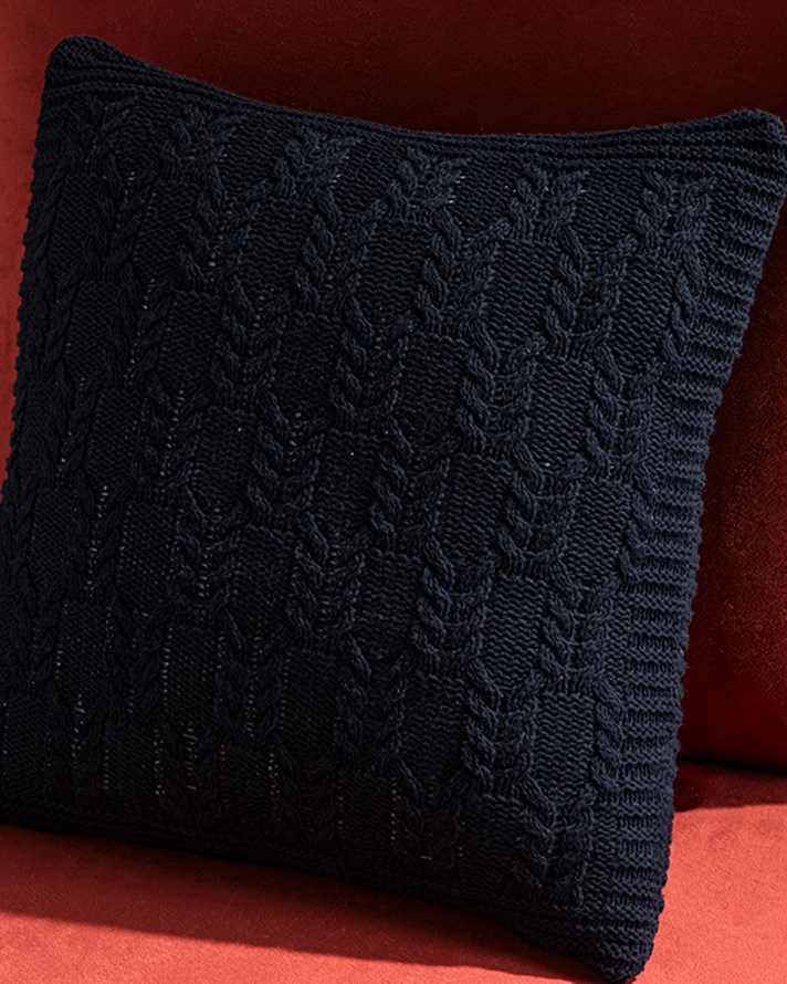 Gemma Triko Kırlent Kılıfı Lacivert