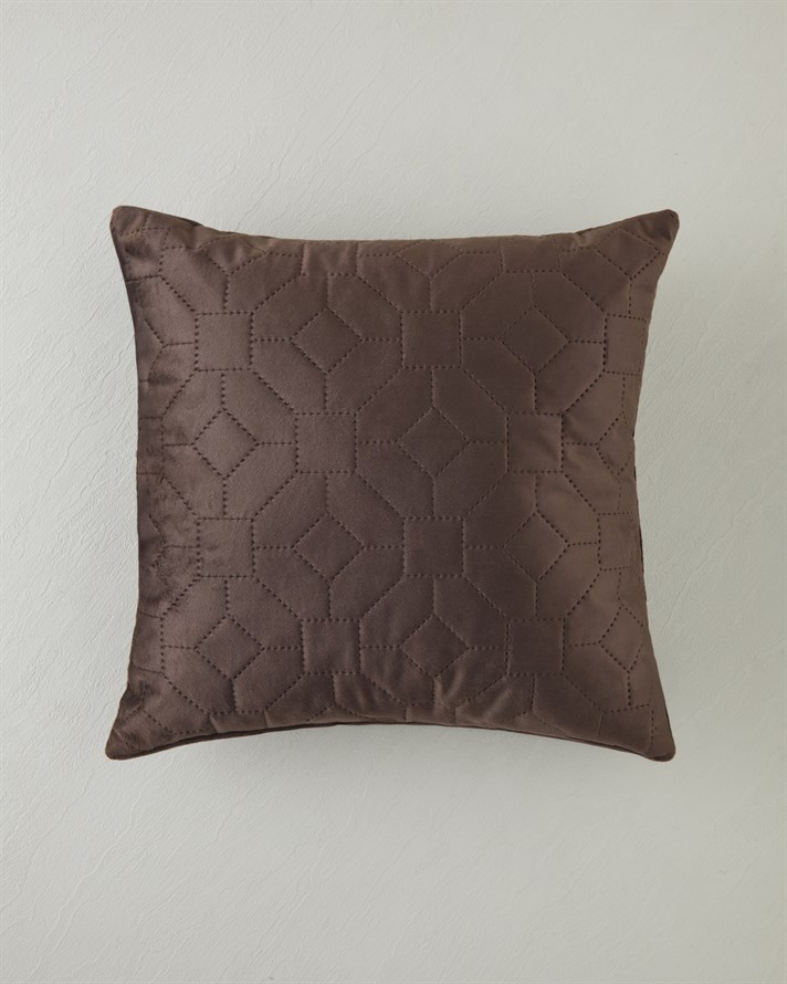 Geometric Kırlent 45x45 cm Kahverengi